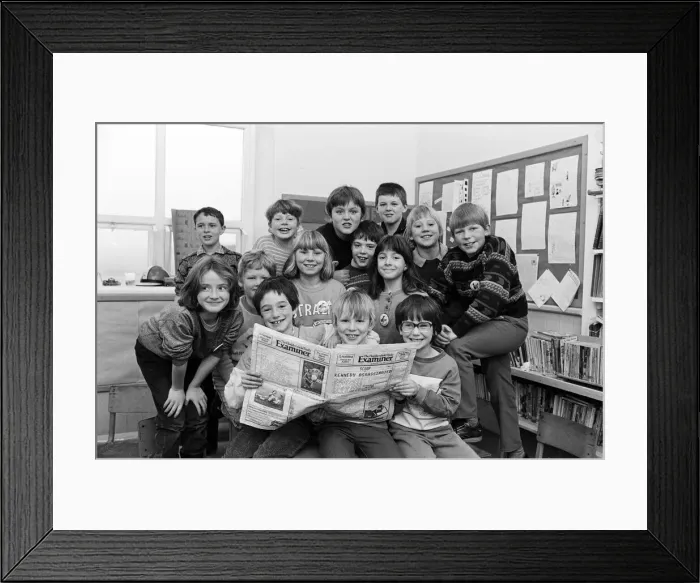 Framed Print : Junior pupils at Holme Junior and Infant School have been hard at work in the Examiner Framed Print : Junior pupils at Holme Junior and Infant School have been hard at work in the Examiner