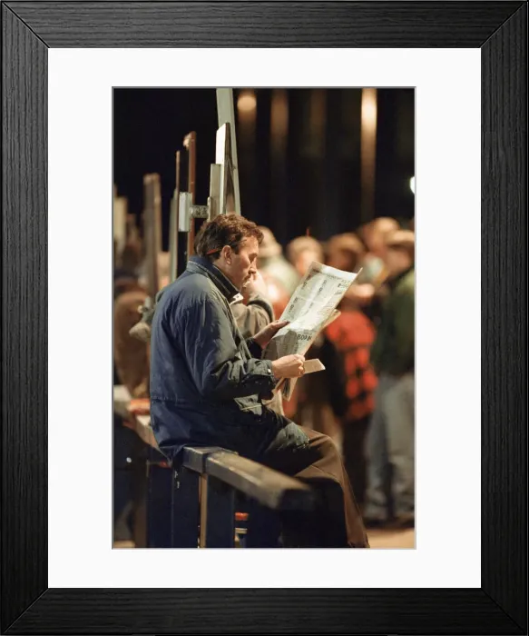 Framed Print : Greyhound Racing at Cleveland Park Stadium in Middlesbrough. 5th April 1994 Framed Print : Greyhound Racing at Cleveland Park Stadium in Middlesbrough. 5th April 1994
