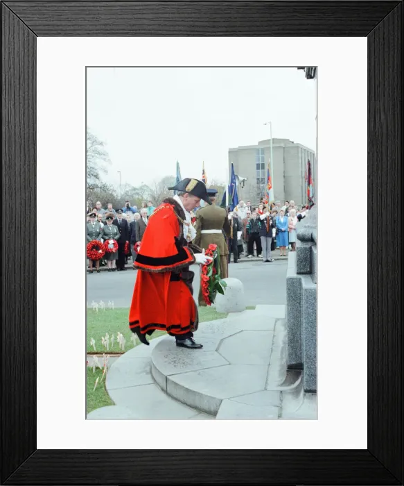 Framed Print : Remembrance Day Parade, Middlesbrough, Sunday 10th November 1991 Framed Print : Remembrance Day Parade, Middlesbrough, Sunday 10th November 1991
