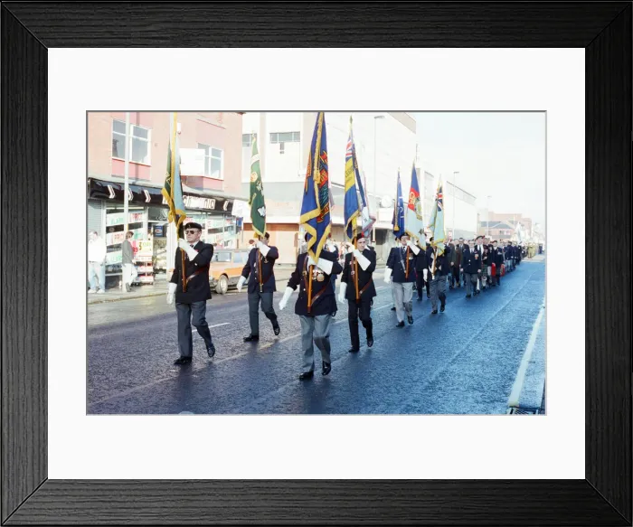 Framed Print : Remembrance Day Parade, Middlesbrough, Sunday 11th November 1990 Framed Print : Remembrance Day Parade, Middlesbrough, Sunday 11th November 1990