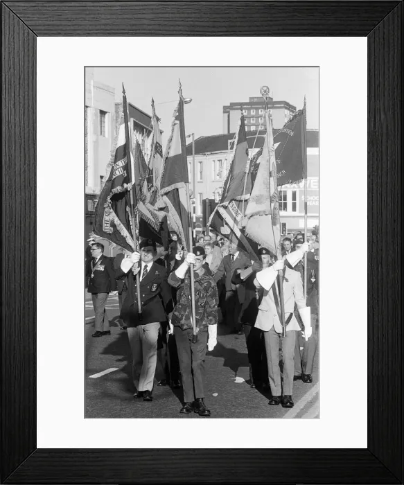 Framed Print : Remembrance Day Parade, Stockton, Sunday 10th November 1985