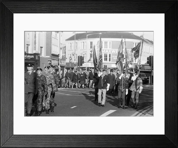 Framed Print : Remembrance Day Parade, Stockton, Sunday 10th November 1985