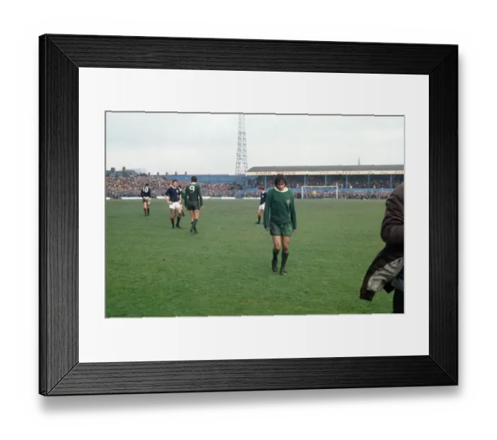 Framed Print : Northern Ireland 0 - 1 Scotland at George Best received his first red card for
