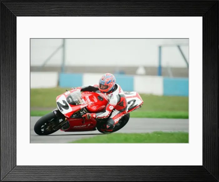 Framed Print : 1998 Superbike World Championship, Training Session, Donington Park, 9th April 1998. No Framed Print : 1998 Superbike World Championship, Training Session, Donington Park, 9th April 1998. No