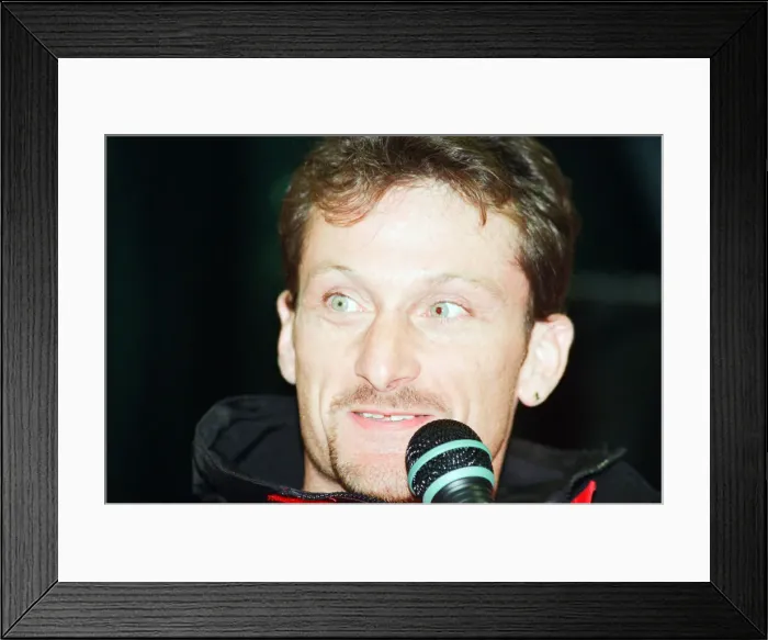 Framed Print : Carl Fogarty at Donington Park, news press conference ahead of British round of Superbike