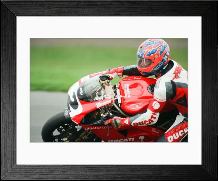 Framed Print : 1998 Superbike World Championship, Training Session, Donington Park, 9th April 1998. No Framed Print : 1998 Superbike World Championship, Training Session, Donington Park, 9th April 1998. No