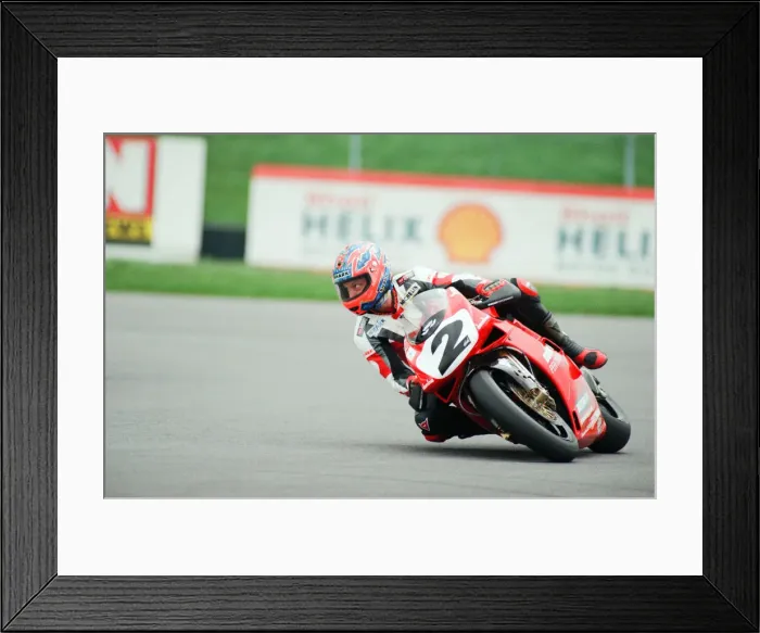Framed Print : 1998 Superbike World Championship, Training Session, Donington Park, 9th April 1998. No Framed Print : 1998 Superbike World Championship, Training Session, Donington Park, 9th April 1998. No