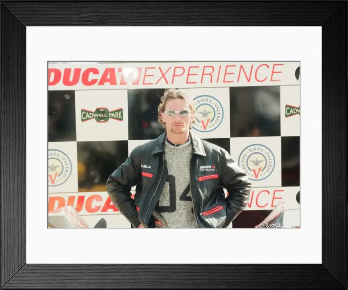Framed Print : Carl Fogarty, 3 Times World Superbike Champion, pictured at the Ducati Experience Framed Print : Carl Fogarty, 3 Times World Superbike Champion, pictured at the Ducati Experience