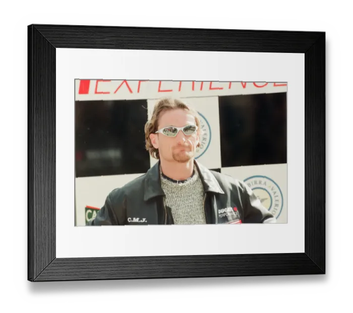 Framed Print : Carl Fogarty, 3 Times World Superbike Champion, pictured at the Ducati Experience