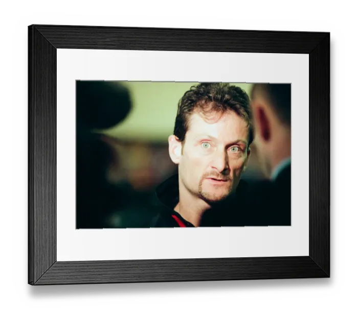 Framed Print : Carl Fogarty at Donington Park, news press conference ahead of British round of Superbike Framed Print : Carl Fogarty at Donington Park, news press conference ahead of British round of Superbike