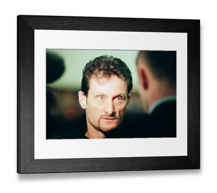 Framed Print : Carl Fogarty at Donington Park, news press conference ahead of British round of Superbike Framed Print : Carl Fogarty at Donington Park, news press conference ahead of British round of Superbike