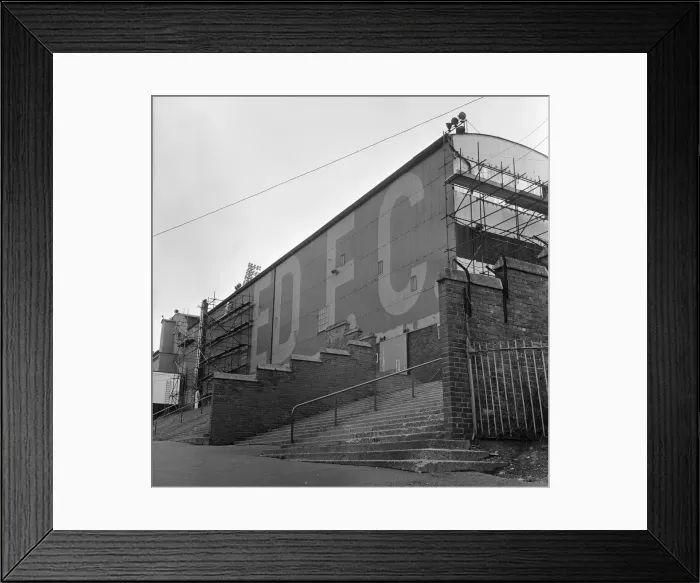 Framed Print : New giant sign at St James Park, home of Newcastle United Football Club, Fallowgate end
