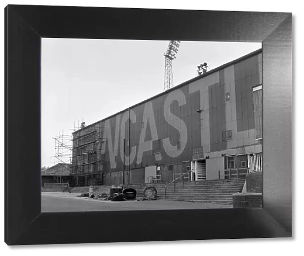 New giant sign at St James Park, home of Newcastle United Football Club, Fallowgate end