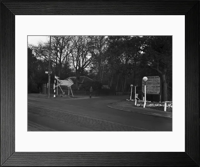 Framed Print : Estate Agent billboards advertising the new Court Drive Estate in Hillingdon. Circa 1931