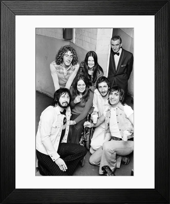 Framed Print : The Who 1973 Tour. Pictures taken with fans, backstage at The Odeon, Newcastle Framed Print : The Who 1973 Tour. Pictures taken with fans, backstage at The Odeon, Newcastle