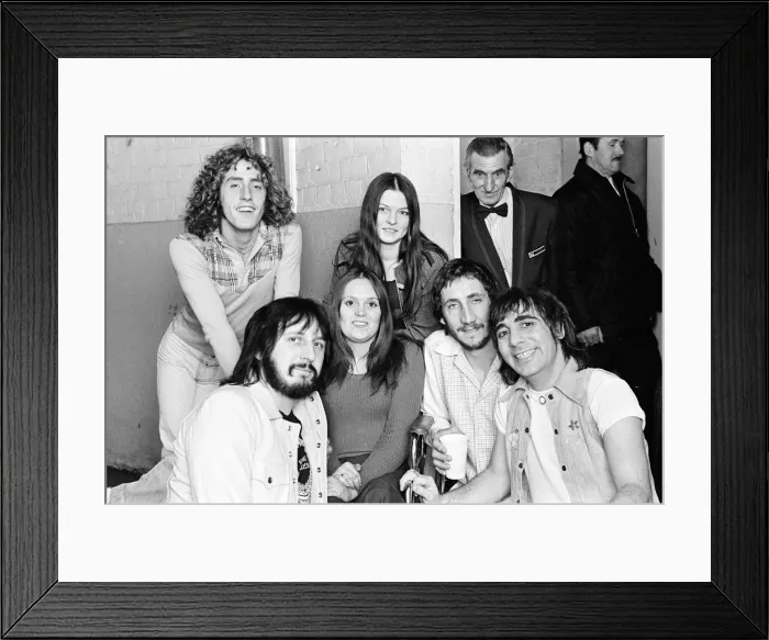 Framed Print : The Who 1973 Tour. Pictures taken with fans, backstage at The Odeon, Newcastle Framed Print : The Who 1973 Tour. Pictures taken with fans, backstage at The Odeon, Newcastle