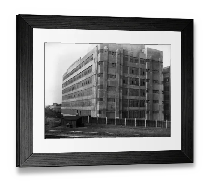 Framed Print : His Master Voice (HMV) gramophone building at Hayes Circa 1930 Framed Print : His Master Voice (HMV) gramophone building at Hayes Circa 1930