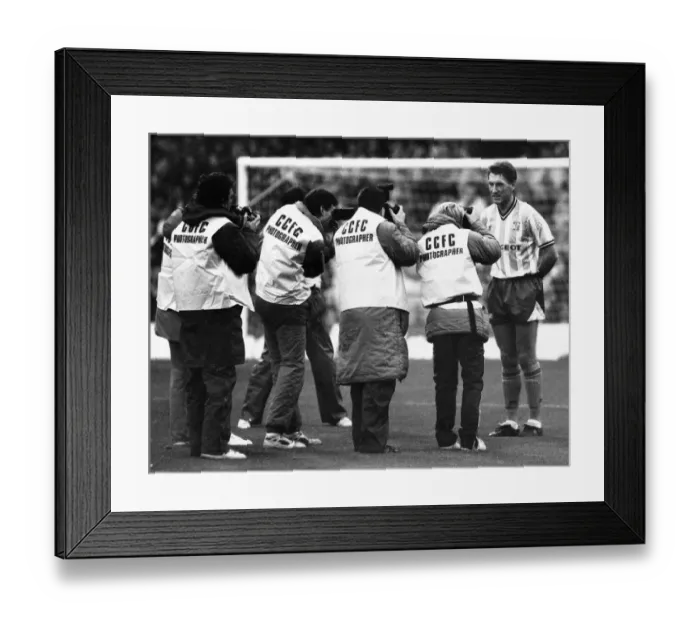 Framed Print : Terry Butcher poses for pictures at Highfield Road. 22nd November 1990