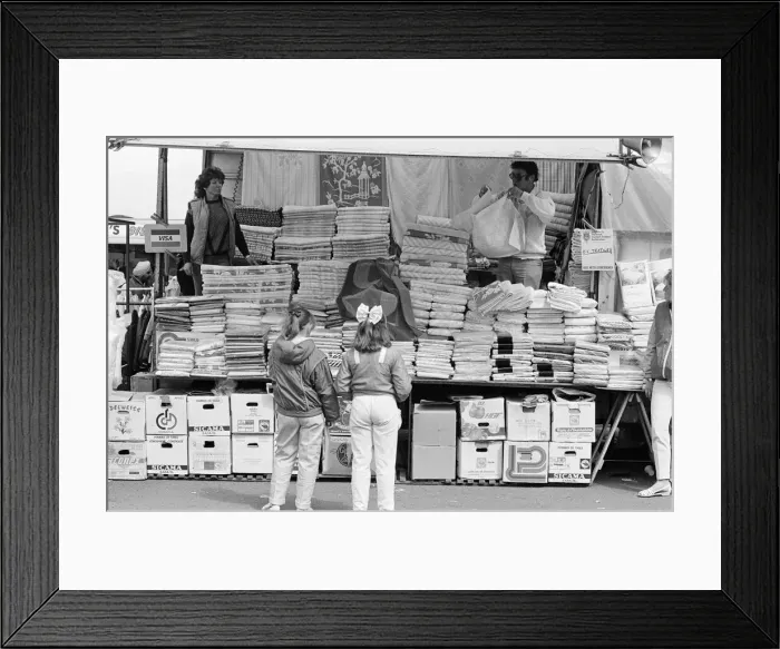 Framed Print : Redcar Market, 9th May 1987 Framed Print : Redcar Market, 9th May 1987