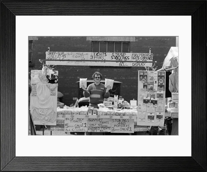 Framed Print : Redcar Market, 9th May 1987 Framed Print : Redcar Market, 9th May 1987