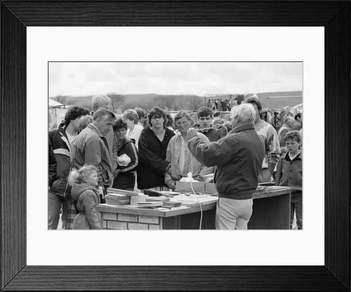 Framed Print : Redcar Market, 9th May 1987