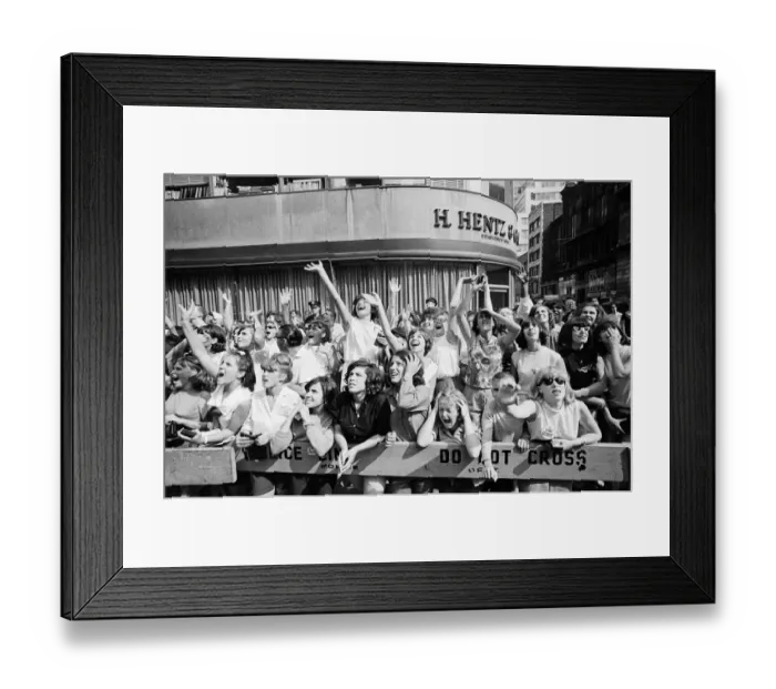 Framed Print : The Beatles in New York City, on their North American Tour ahead of their concert to be Framed Print : The Beatles in New York City, on their North American Tour ahead of their concert to be
