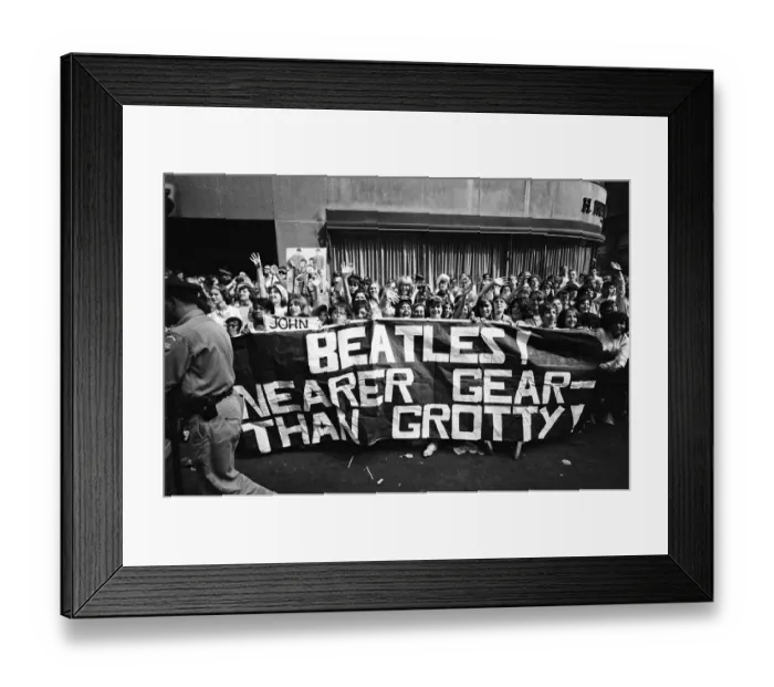 Framed Print : The Beatles in New York City, on their North American Tour ahead of their concert to be Framed Print : The Beatles in New York City, on their North American Tour ahead of their concert to be