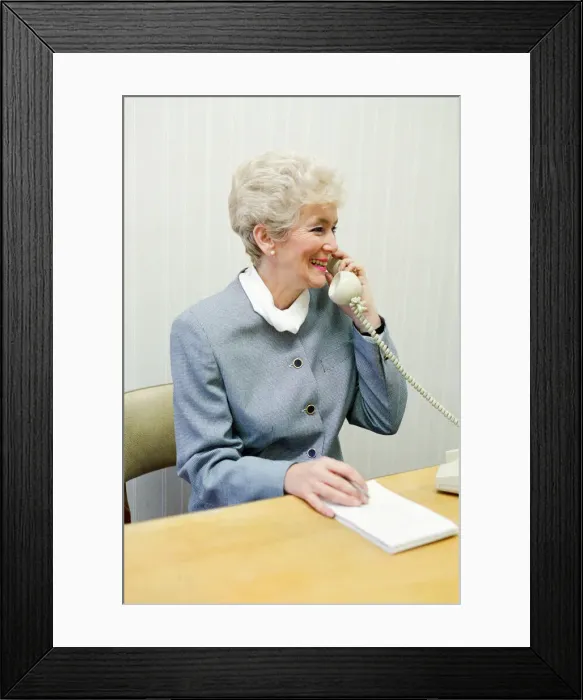 Framed Print : Women Office Workers, Posed by Models. 2nd January 1990 Framed Print : Women Office Workers, Posed by Models. 2nd January 1990