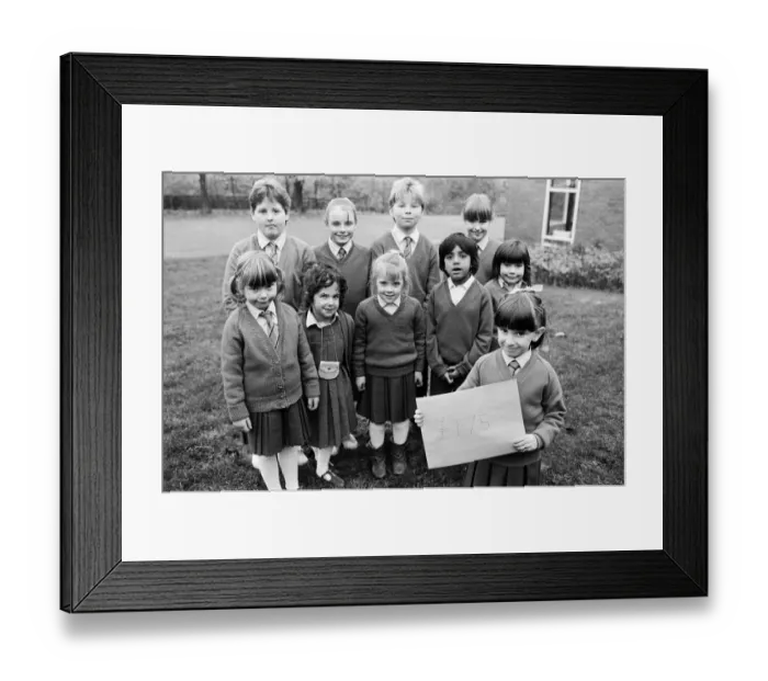 Framed Print : All 420 pupils at St Patricks RC Primary School, Birkby Framed Print : All 420 pupils at St Patricks RC Primary School, Birkby