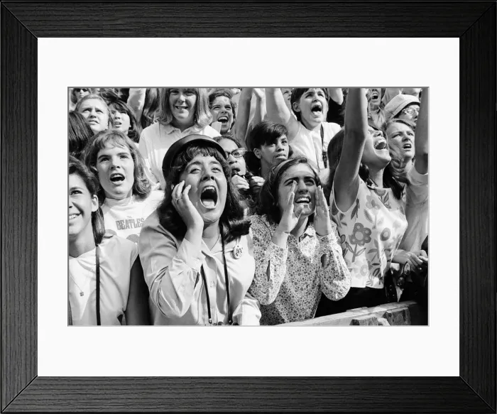 Framed Print : The Beatles in New York City, on their North American Tour ahead of their concert to be