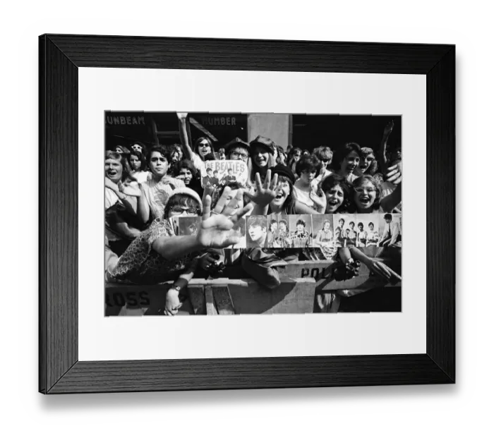 Framed Print : The Beatles in New York City, on their North American Tour ahead of their concert to be Framed Print : The Beatles in New York City, on their North American Tour ahead of their concert to be