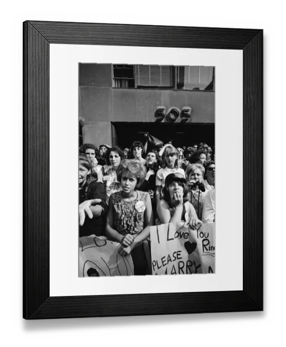 Framed Print : The Beatles in New York City, on their North American Tour ahead of their concert to be Framed Print : The Beatles in New York City, on their North American Tour ahead of their concert to be