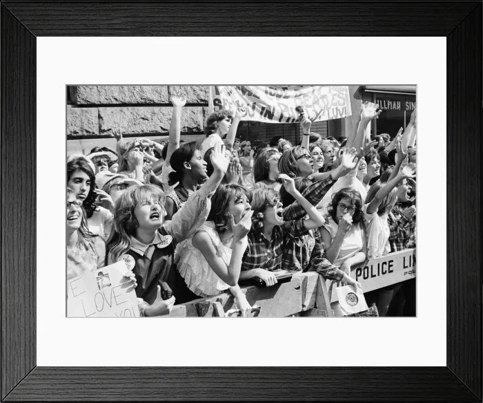 Framed Print : The Beatles in New York City, on their North American Tour ahead of their concert to be Framed Print : The Beatles in New York City, on their North American Tour ahead of their concert to be