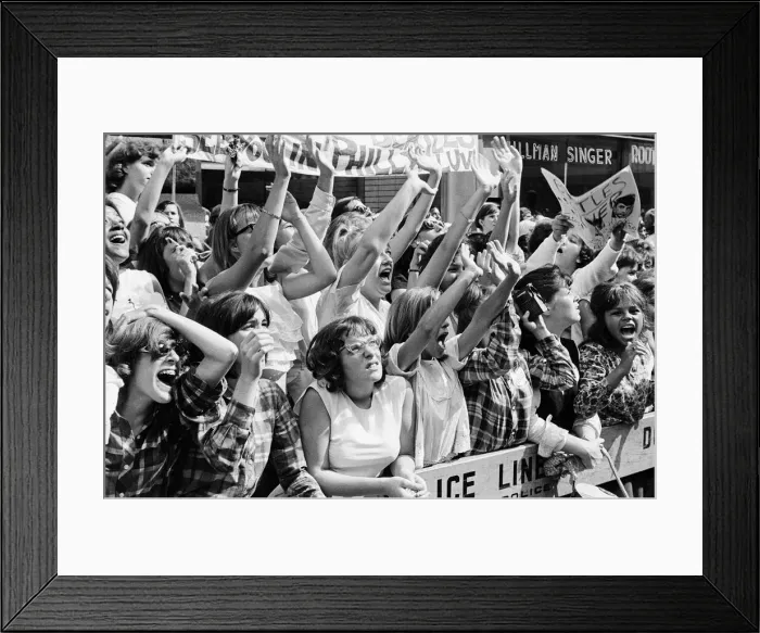 Framed Print : The Beatles in New York City, on their North American Tour ahead of their concert to be