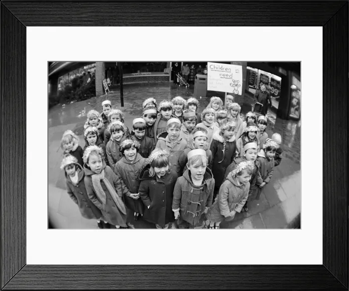 Framed Print : Children from Hemlington Hall Infant school carol singing in Hemlington, Middlesbrough Framed Print : Children from Hemlington Hall Infant school carol singing in Hemlington, Middlesbrough