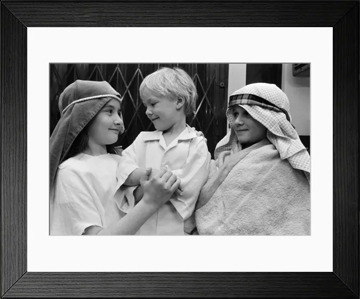 Framed Print : Children in the Dorman Museum Nativity play. Dorman Museum is a general museum located in Framed Print : Children in the Dorman Museum Nativity play. Dorman Museum is a general museum located in