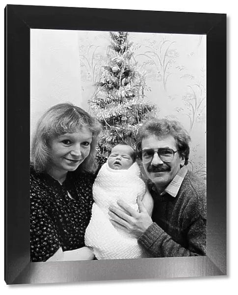 Christmas day baby. Teesside, circa 25th December 1985