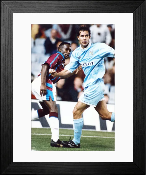 Framed Print : Roy Wegerle pictured during a Coventry City v Aston Villa match Framed Print : Roy Wegerle pictured during a Coventry City v Aston Villa match