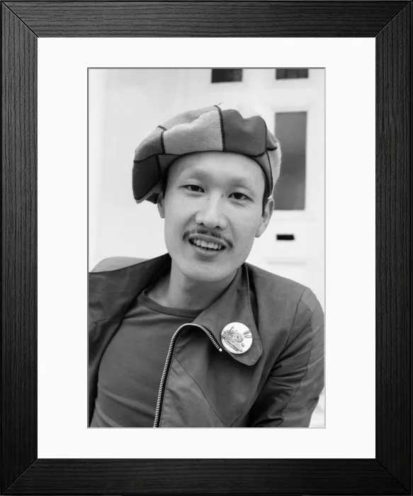 Framed Print : Kansai Yamamoto, Fashion Designer, The Portobello Hotel, London, 28th May 1971 Framed Print : Kansai Yamamoto, Fashion Designer, The Portobello Hotel, London, 28th May 1971
