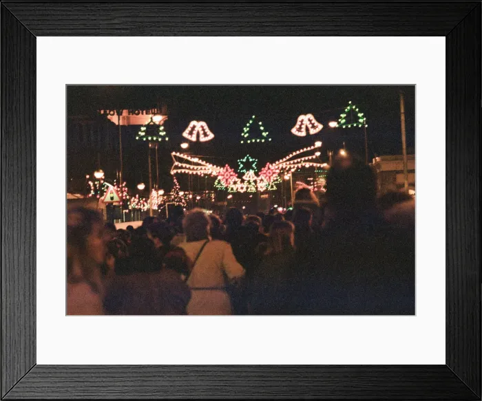 Framed Print : Stockton Christmas Lights switched on by actor Paul Usher, Stockton Framed Print : Stockton Christmas Lights switched on by actor Paul Usher, Stockton