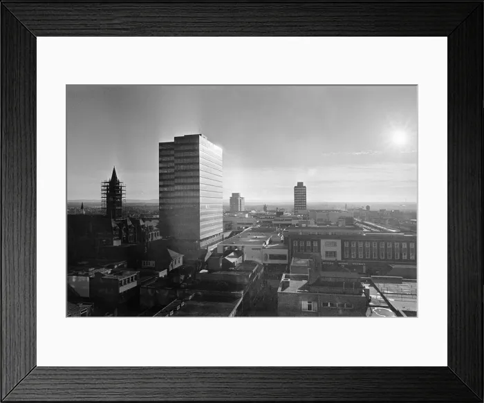 Framed Print : Skyline, Middlesbrough, North Yorkshire, November 1979