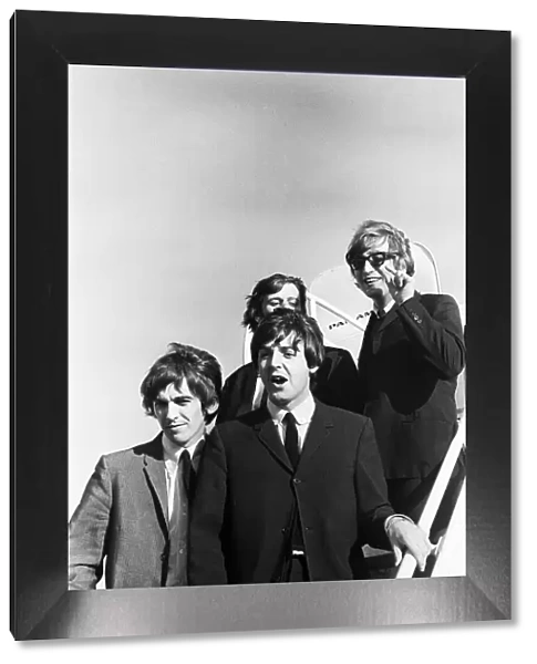 The Beatles arriving in San Francisco ahead of their American tour