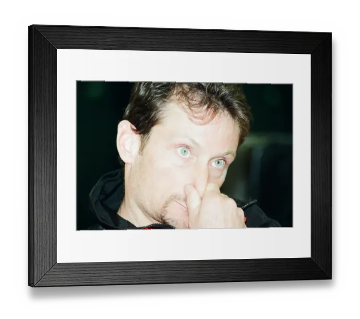 Framed Print : Carl Fogarty at Donington Park, news press conference ahead of British round of Superbike Framed Print : Carl Fogarty at Donington Park, news press conference ahead of British round of Superbike