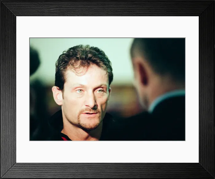 Framed Print : Carl Fogarty at Donington Park, news press conference ahead of British round of Superbike