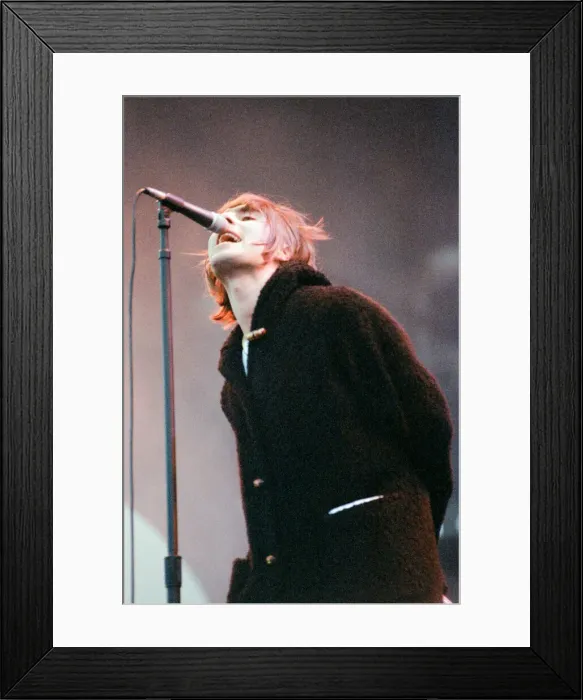 Framed Print : 1996 Oasis, music group, performing o stage, Balloch Castle Country Park Balloch Framed Print : 1996 Oasis, music group, performing o stage, Balloch Castle Country Park Balloch