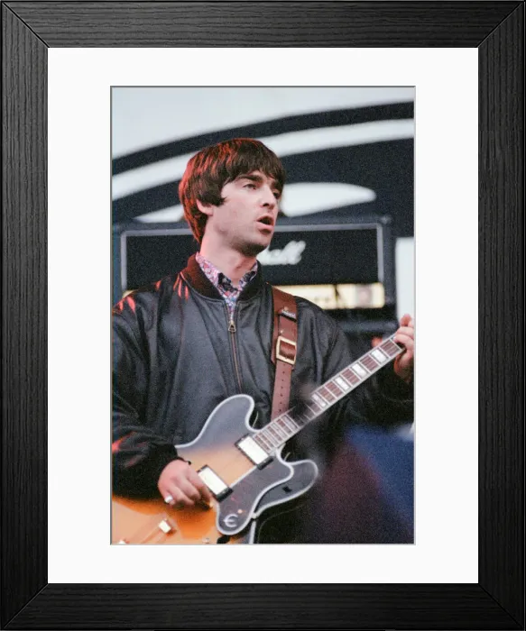 Framed Print : 1996 Oasis, music group, performing o stage, Balloch Castle Country Park Balloch Framed Print : 1996 Oasis, music group, performing o stage, Balloch Castle Country Park Balloch