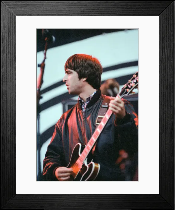 Framed Print : 1996 Oasis, music group, performing o stage, Balloch Castle Country Park Balloch Framed Print : 1996 Oasis, music group, performing o stage, Balloch Castle Country Park Balloch