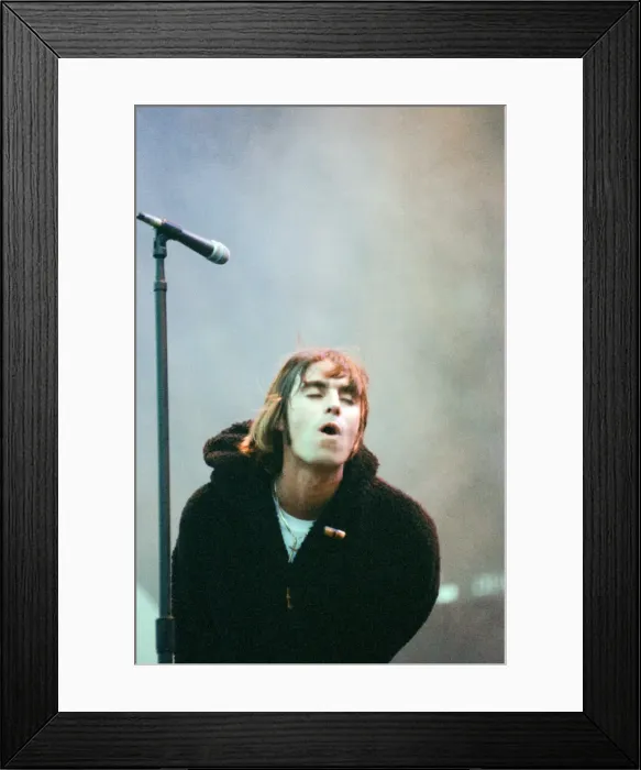 Framed Print : 1996 Oasis, music group, performing o stage, Balloch Castle Country Park Balloch Framed Print : 1996 Oasis, music group, performing o stage, Balloch Castle Country Park Balloch