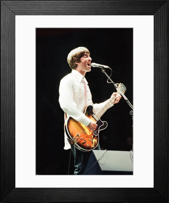 Framed Print : 1996 Oasis, music group, performing on stage, Balloch Castle Country Park Balloch Framed Print : 1996 Oasis, music group, performing on stage, Balloch Castle Country Park Balloch