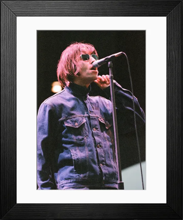 Framed Print : 1996 Oasis, music group, performing on stage, Balloch Castle Country Park Balloch Framed Print : 1996 Oasis, music group, performing on stage, Balloch Castle Country Park Balloch